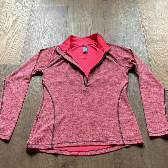 Champion Coral And Gray Thumb Hole Activewear Jacket Sz M - Picture 7 of 11